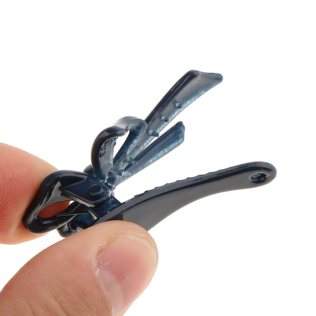 10 Piece Cute Acrylic Bow Hair Barrettes Clips Hairpins for Girls Blue