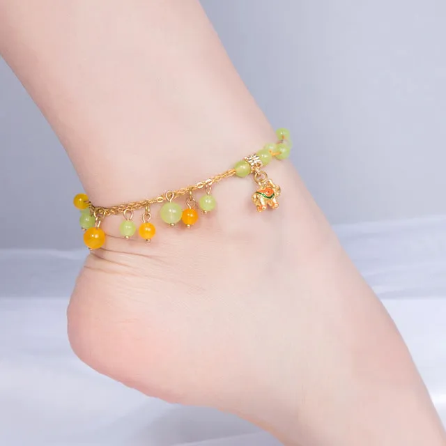 14 Designs Ethnic Jewelry Handmade Braided Vintage Ethnic Anklets