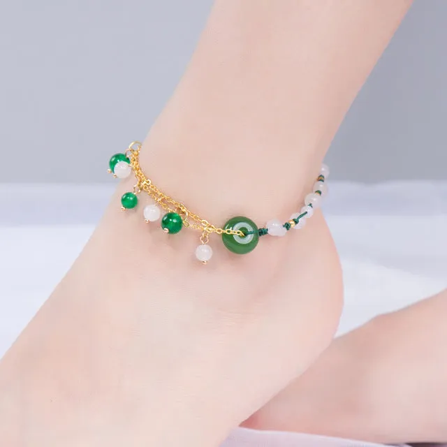 14 Designs Ethnic Jewelry Handmade Braided Vintage Ethnic Anklets