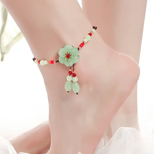 14 Designs Ethnic Jewelry Handmade Braided Vintage Ethnic Anklets
