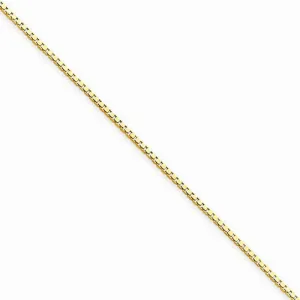 14K Yellow Gold Box Chain Anklet