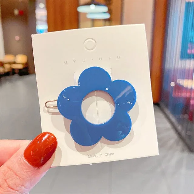 1PC Retro Flower Power Hair Pins