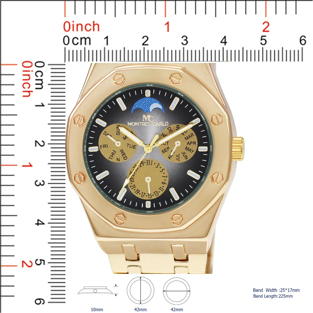 5435-Montres Carlo Metal Band Watch