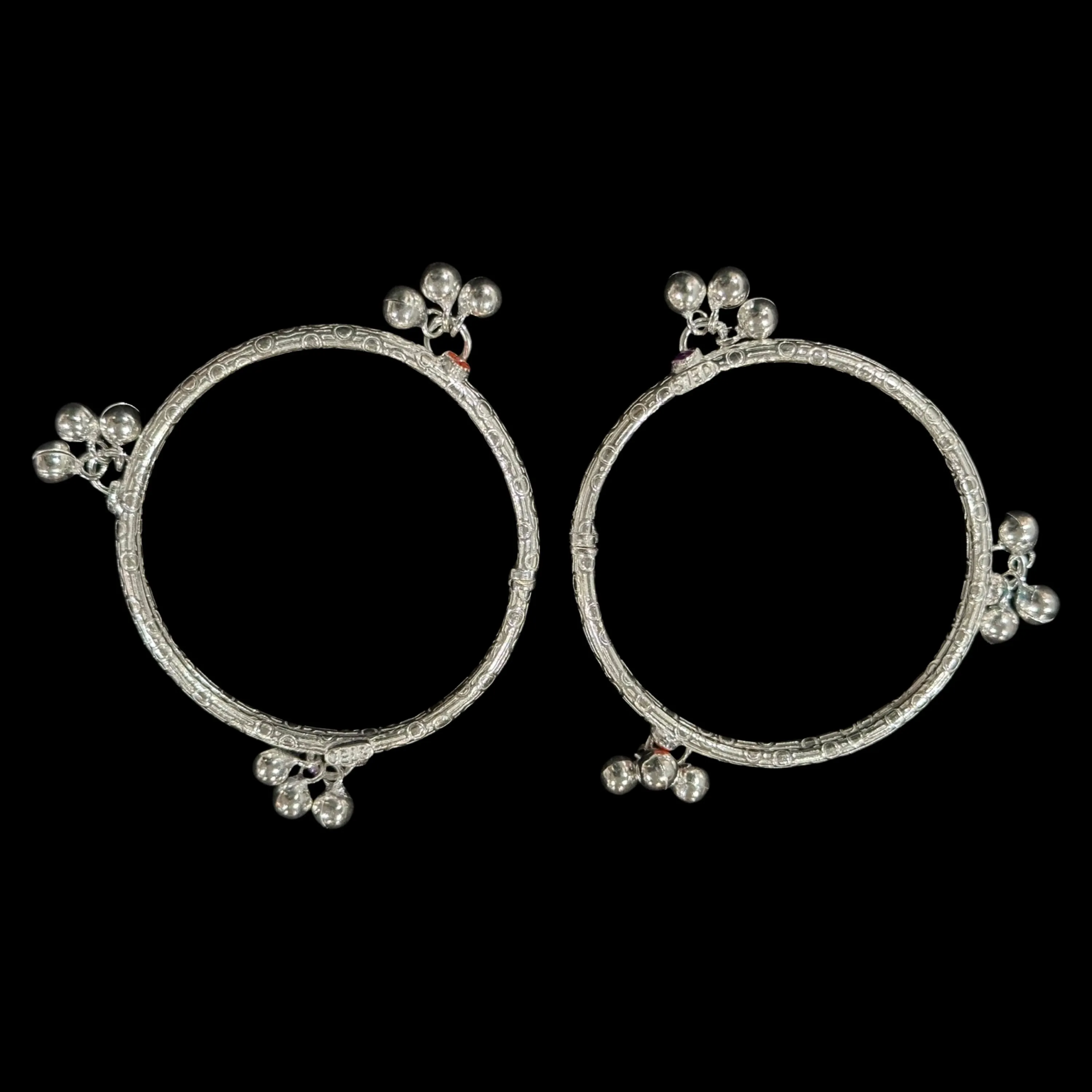 750 Silver Kids Round Anklet - Style#03