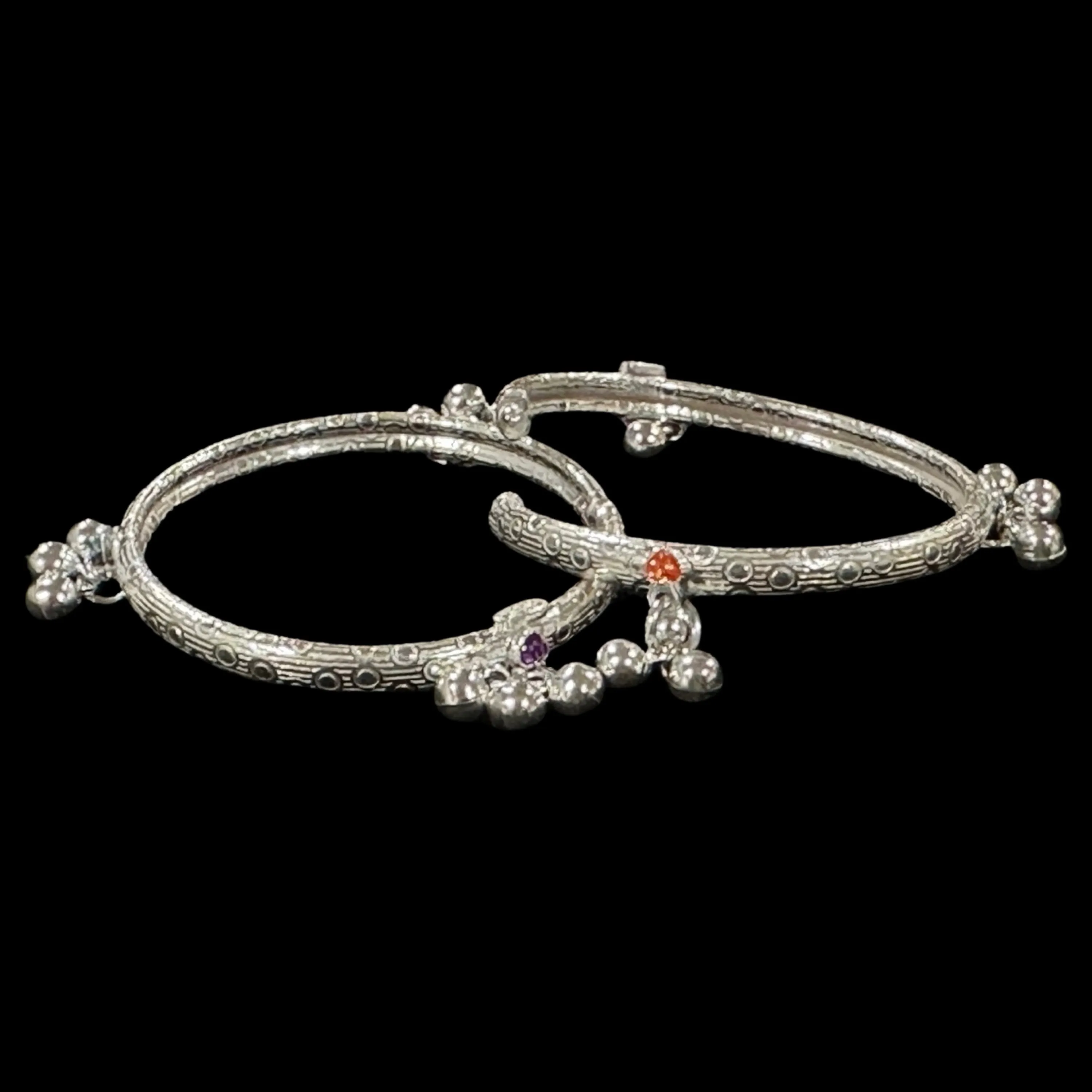750 Silver Kids Round Anklet - Style#03