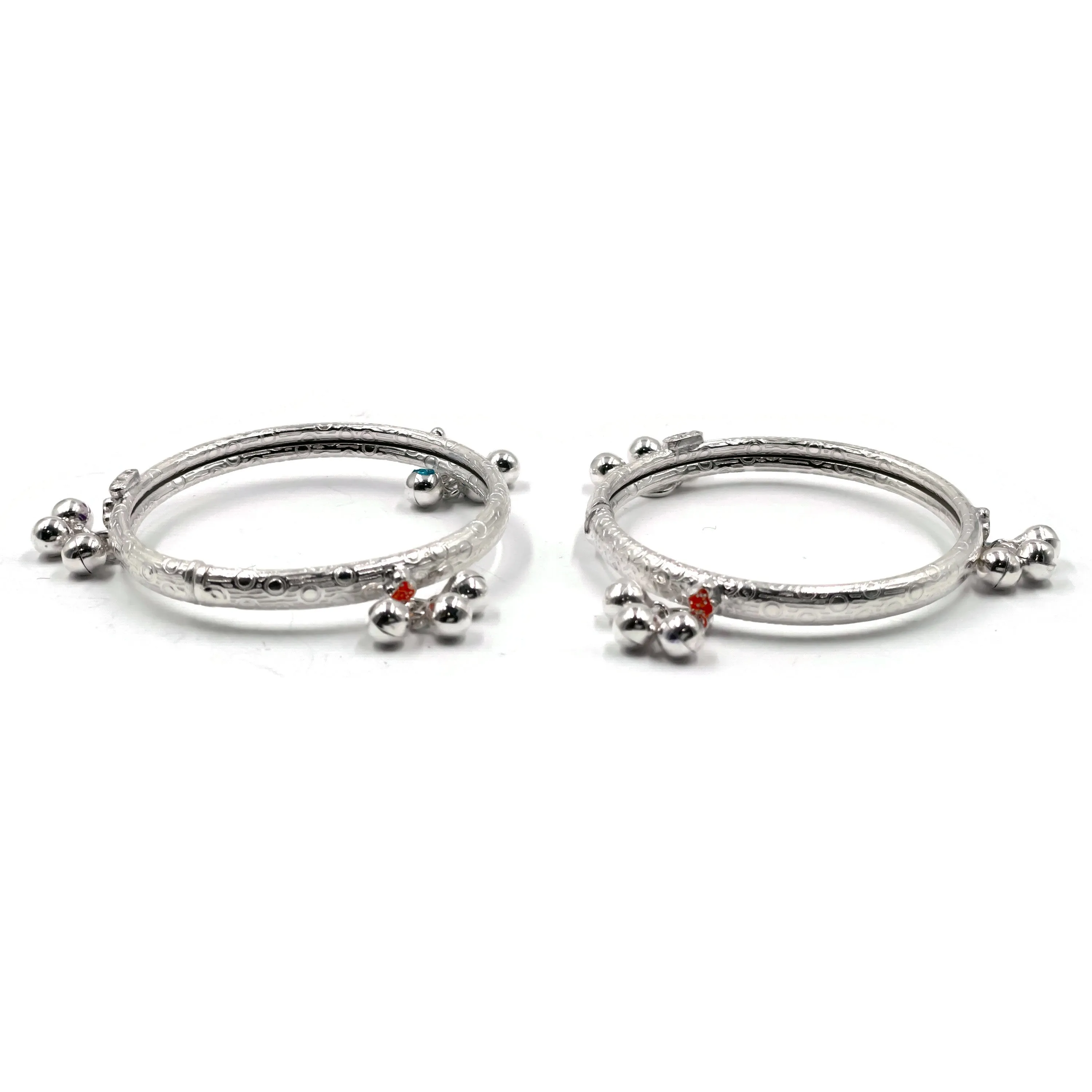 750 Silver Kids Round Anklet - Style#03