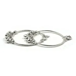 925 Sterling Silver Kids Round / C-Shaped Anklet / Bracelet - Style#03