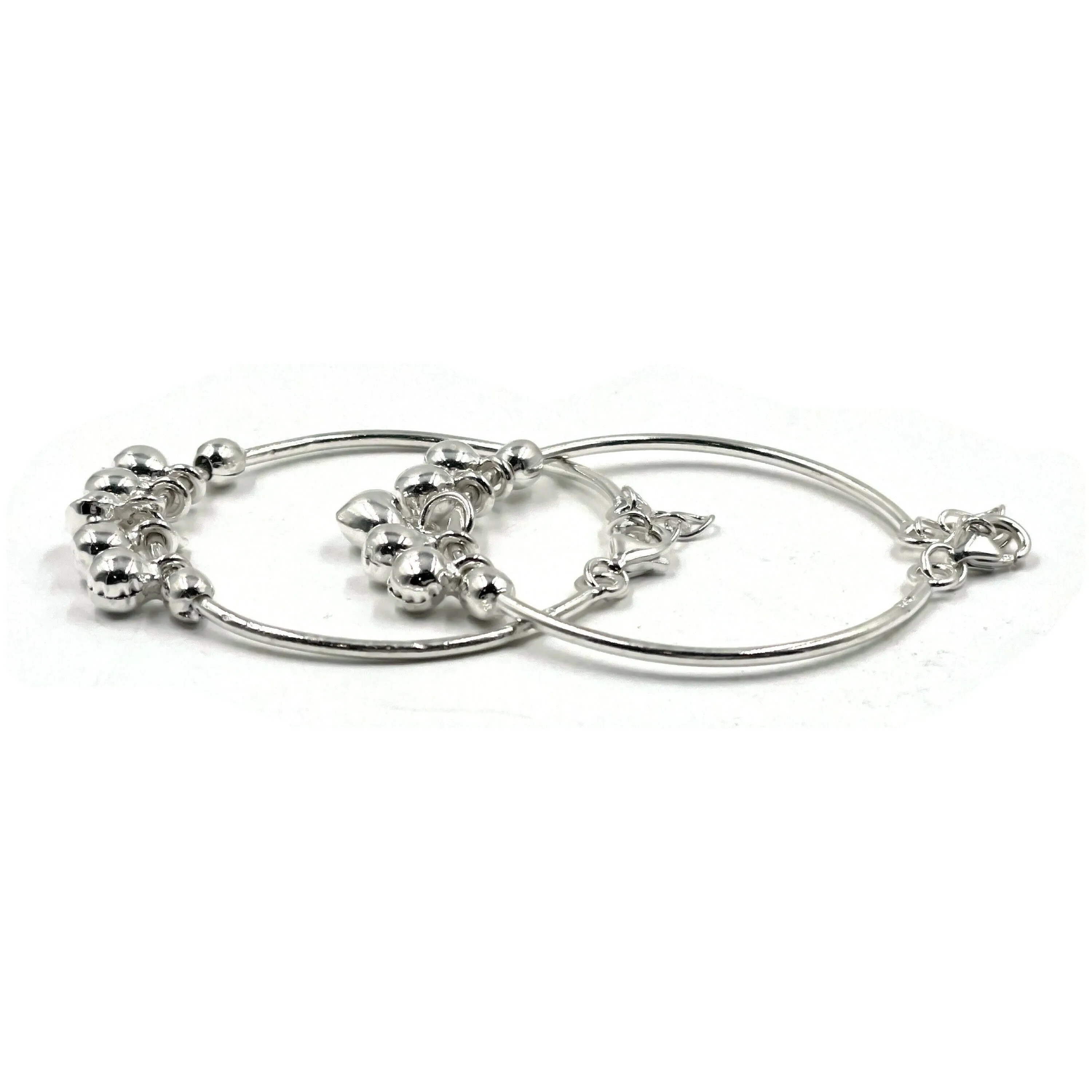 925 Sterling Silver Kids Round / C-Shaped Anklet / Bracelet - Style#03