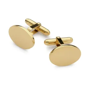 9CT PLAIN GOLD CUFFLINKS