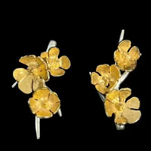 Apple Blossom Cufflinks Handmade Flower Jewellery