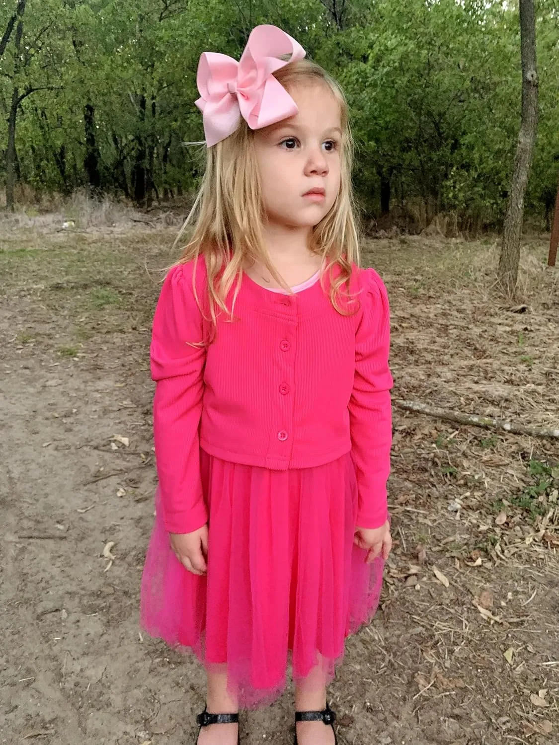 Arshiner Toddler Tutu Dress and Knit Cardigan Girls Set