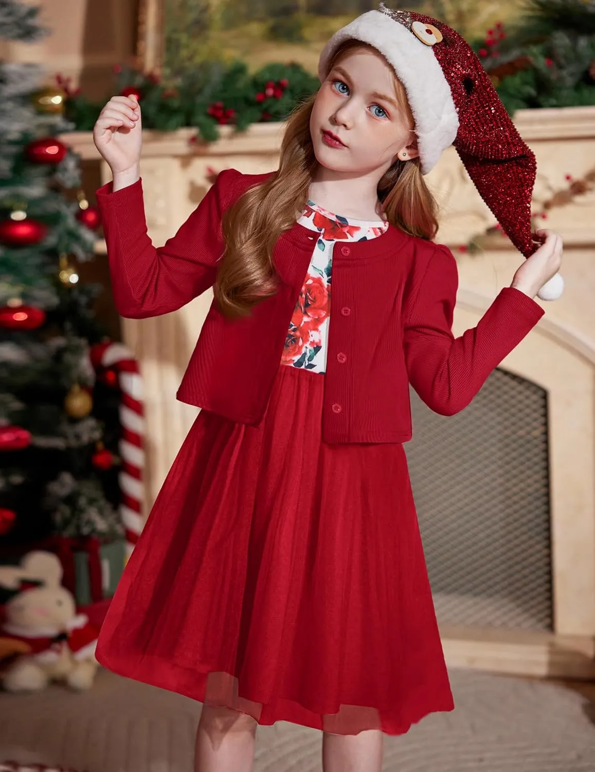 Arshiner Toddler Tutu Dress and Knit Cardigan Girls Set