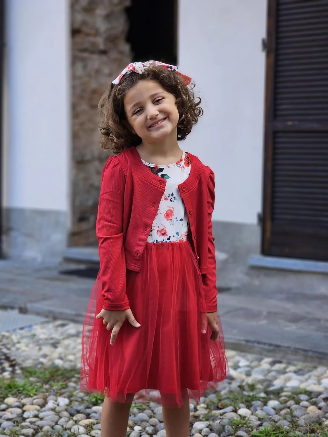 Arshiner Toddler Tutu Dress and Knit Cardigan Girls Set