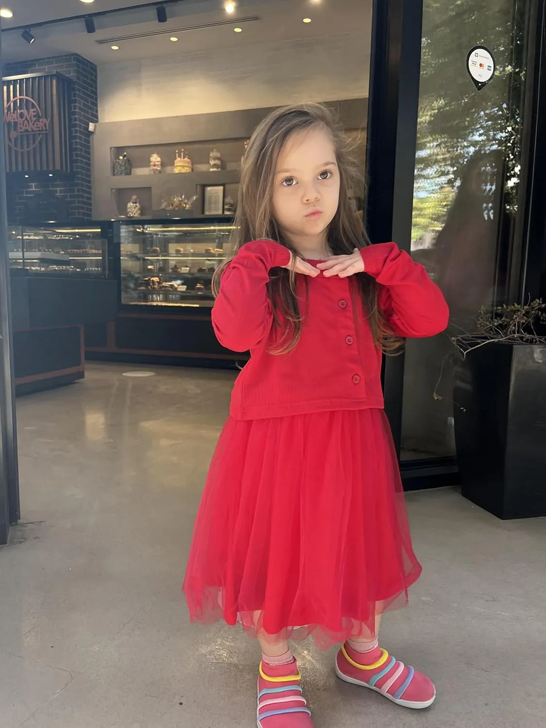 Arshiner Toddler Tutu Dress and Knit Cardigan Girls Set