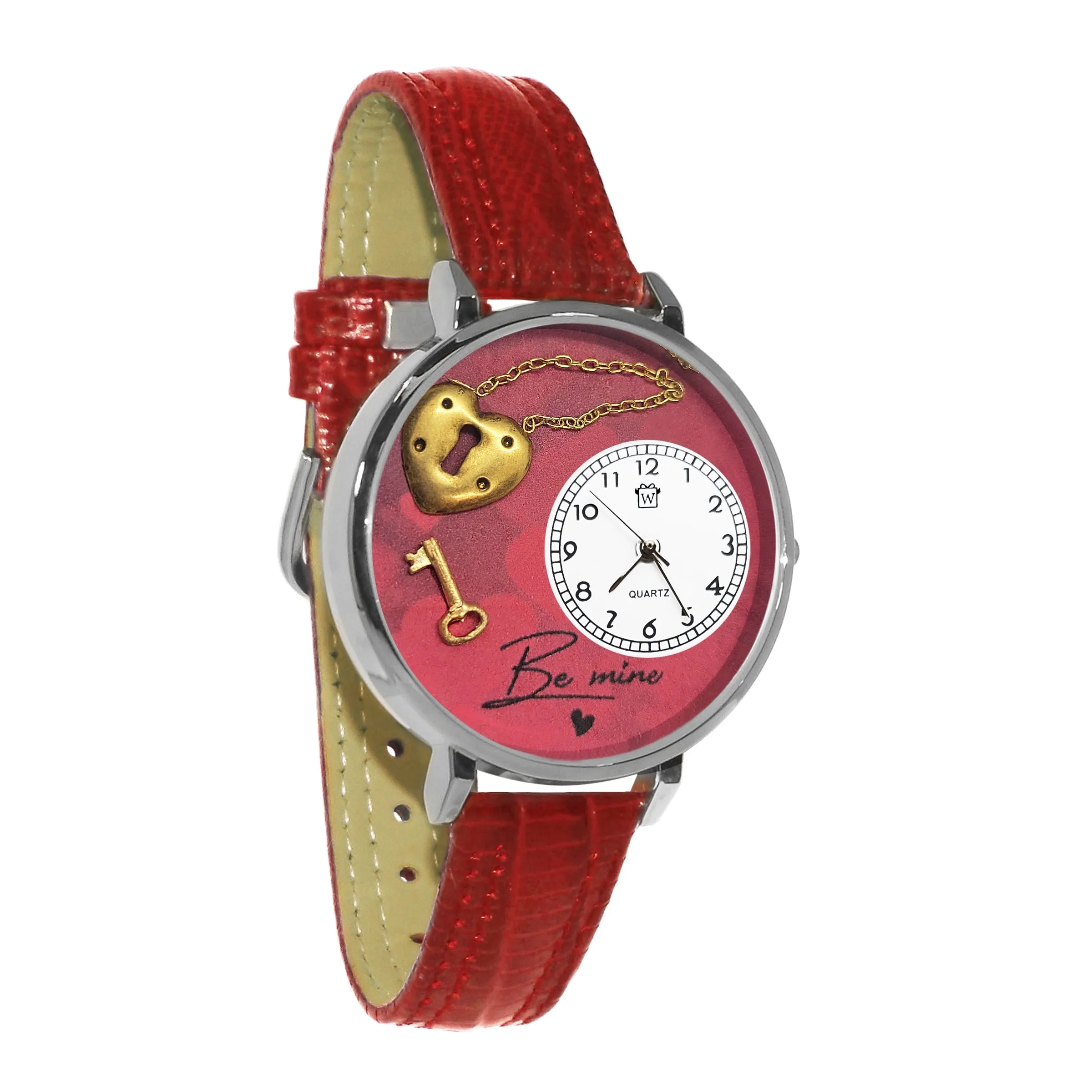 Be Mine Heart & Key 3D Watch Large Style