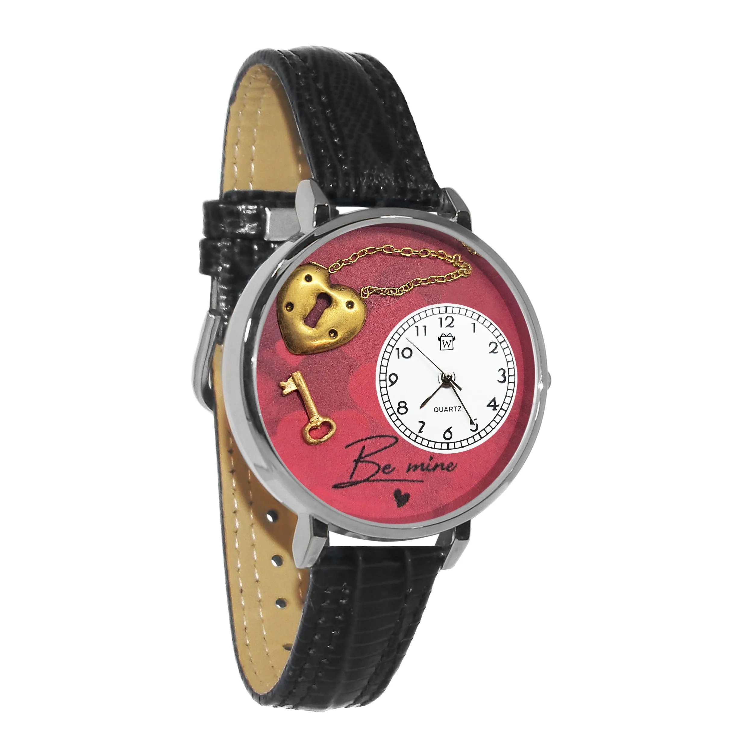 Be Mine Heart & Key 3D Watch Large Style