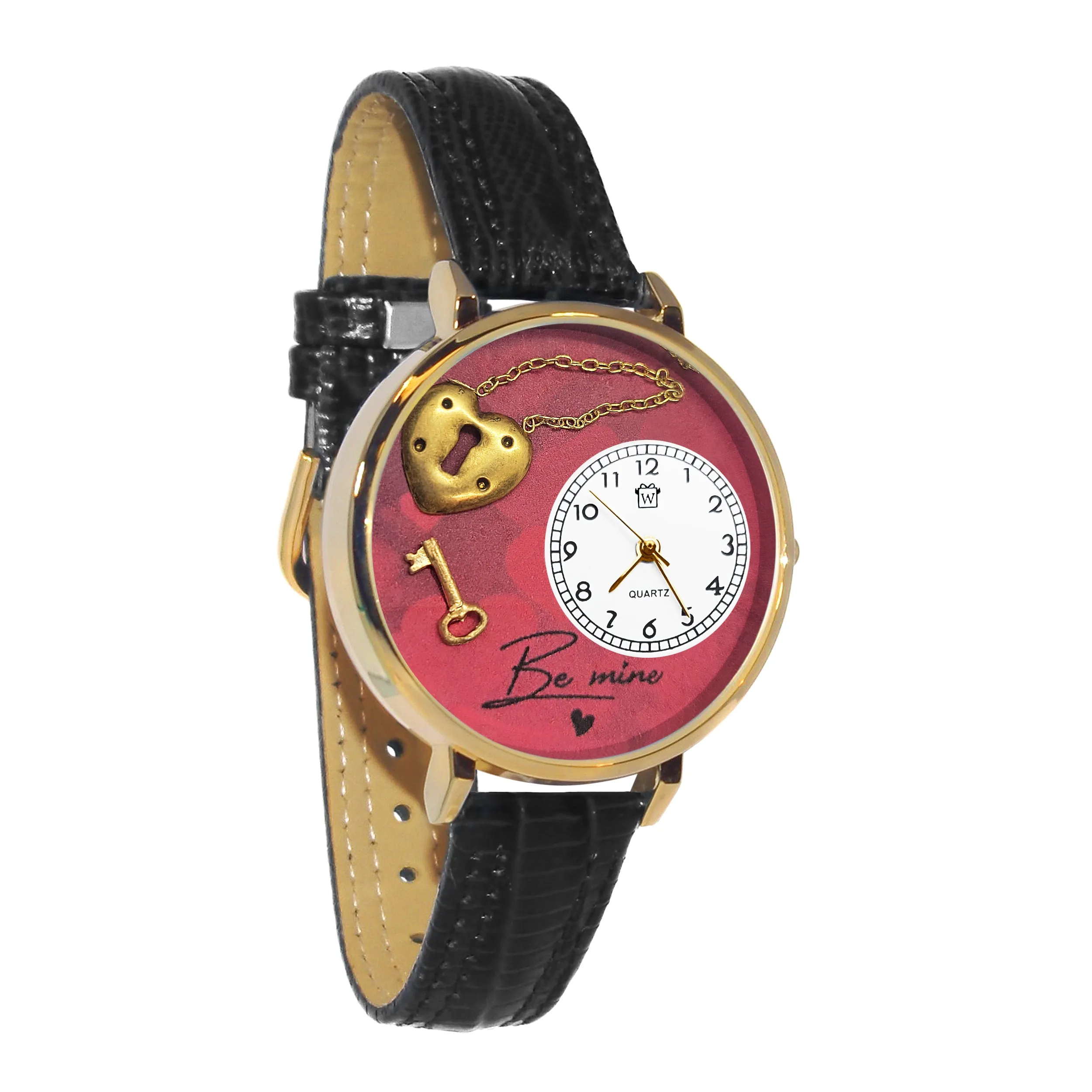 Be Mine Heart & Key 3D Watch Large Style