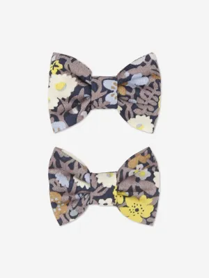 Bonpoint Girls Blue Liberty Hair Clips (2 Pack) in Multicolour