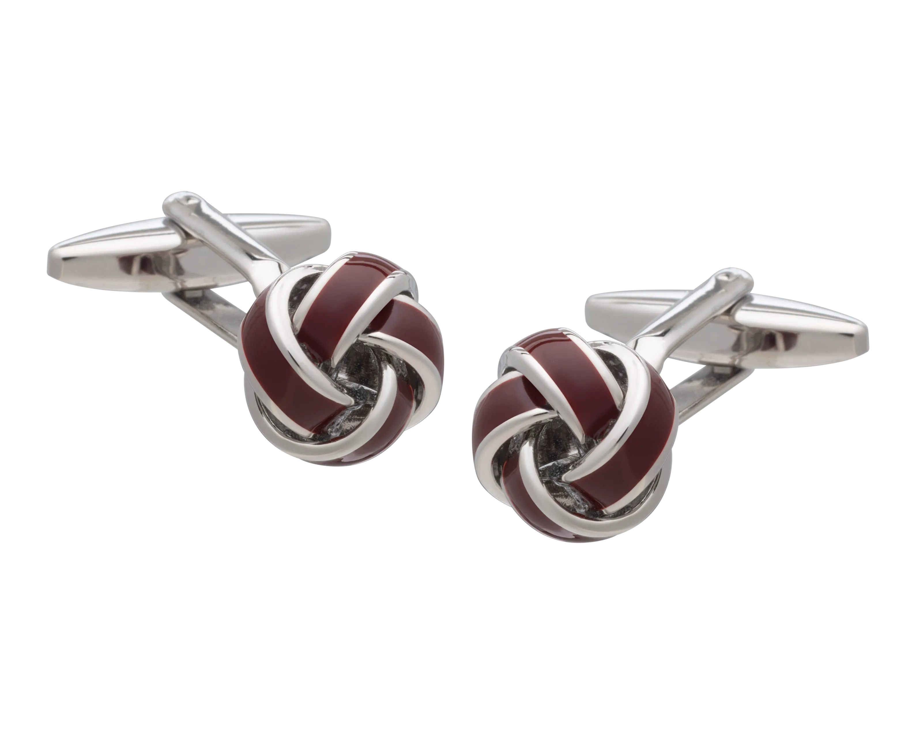 Burgundy Knot Cufflinks