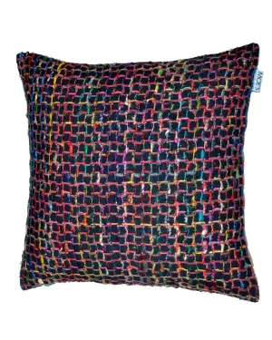 Chain Cushion Black W/Feather Insert