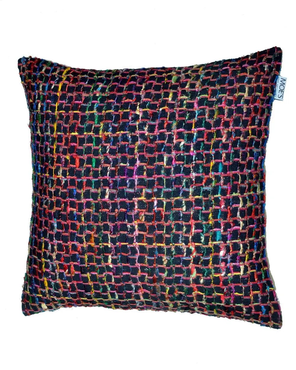 Chain Cushion Black W/Feather Insert