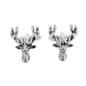 Dalaco Dalaco Silver Stag Head Cufflinks – British Heritage Elegance