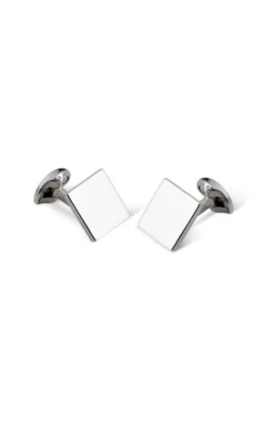 Deakin & Francis Sterling Silver Square Cufflinks - C0791X0002