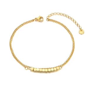 Double Layer Geometric Square Charm Anklets For Women