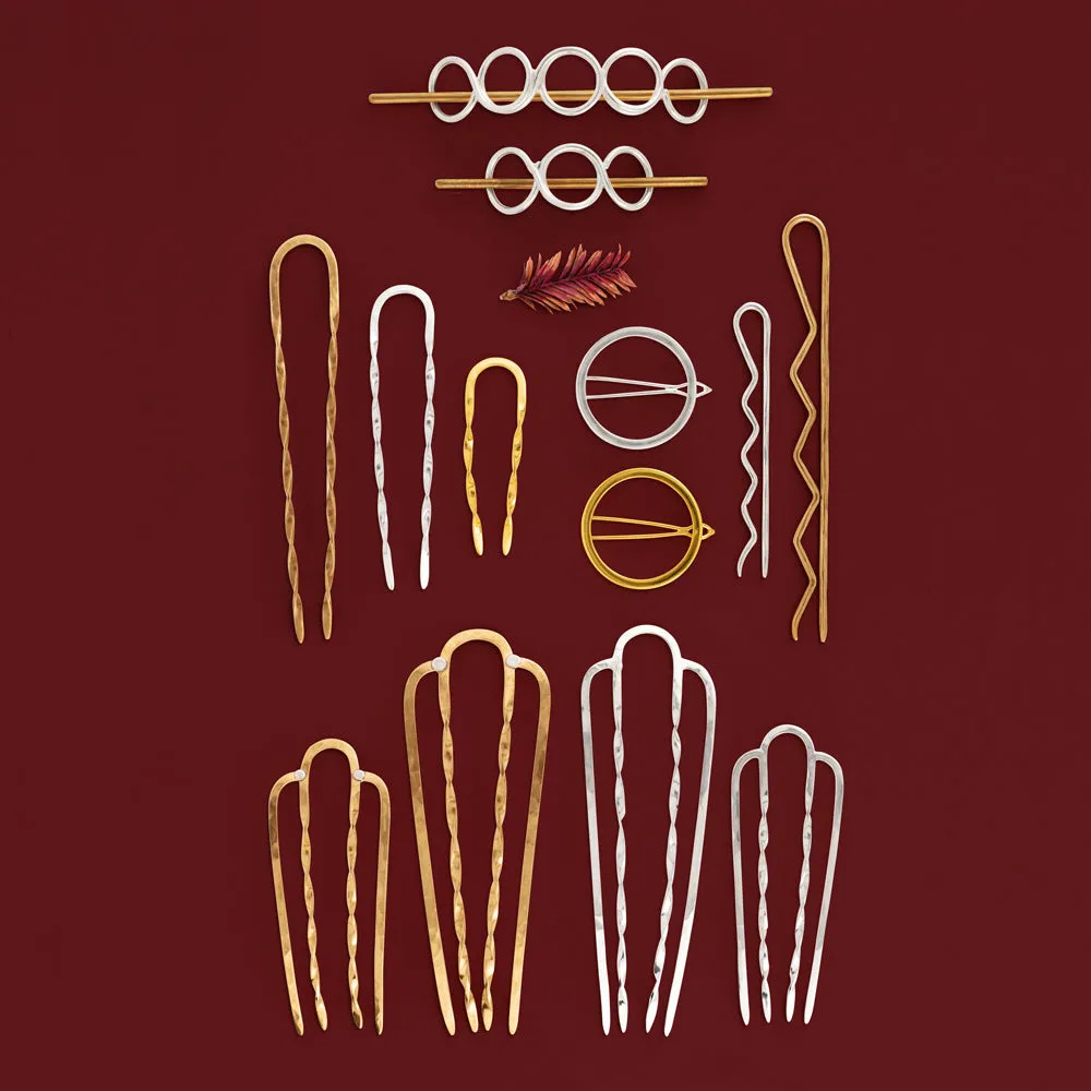 Effortless Twist Hair Pin in Gold - Small