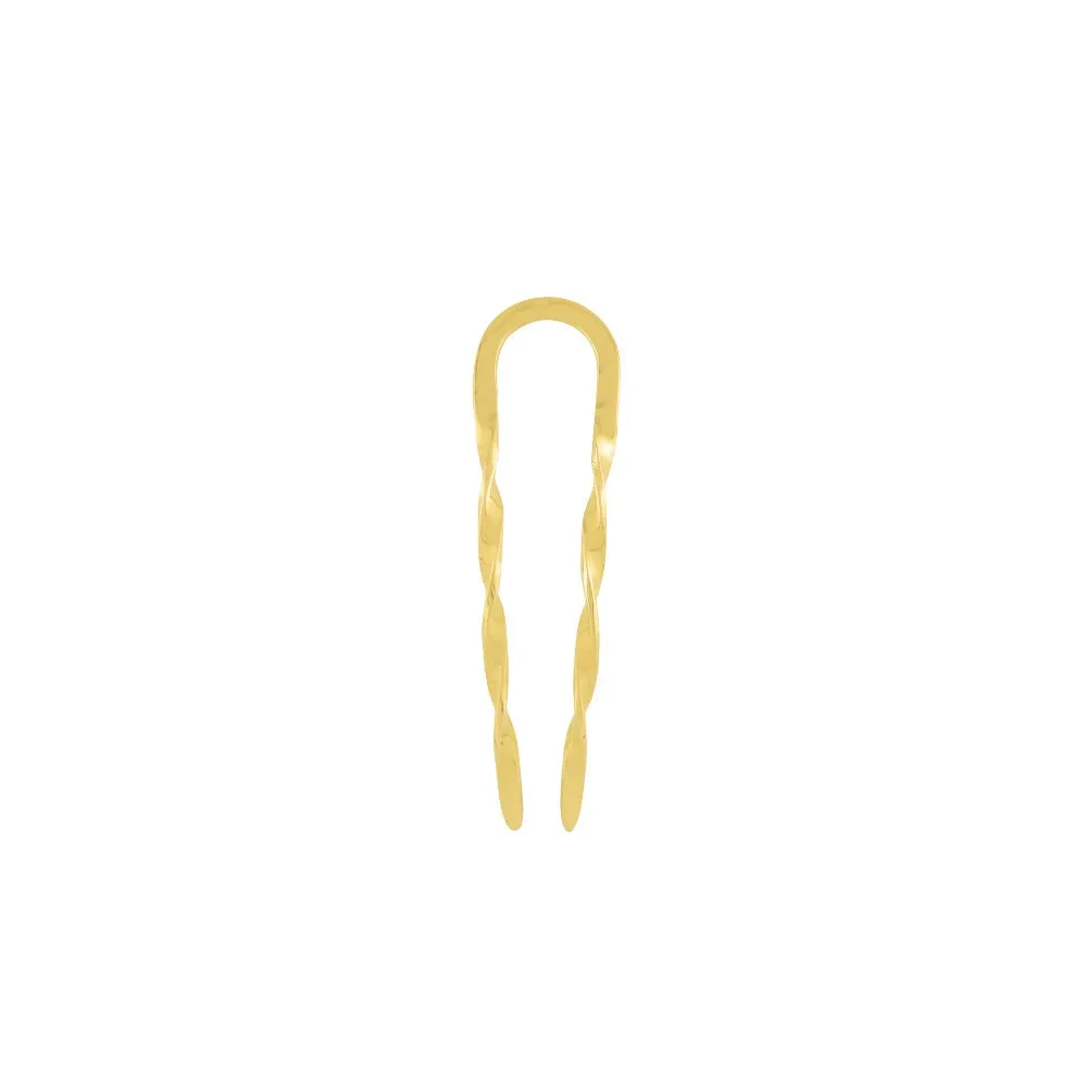 Effortless Twist Hair Pin in Gold - Small