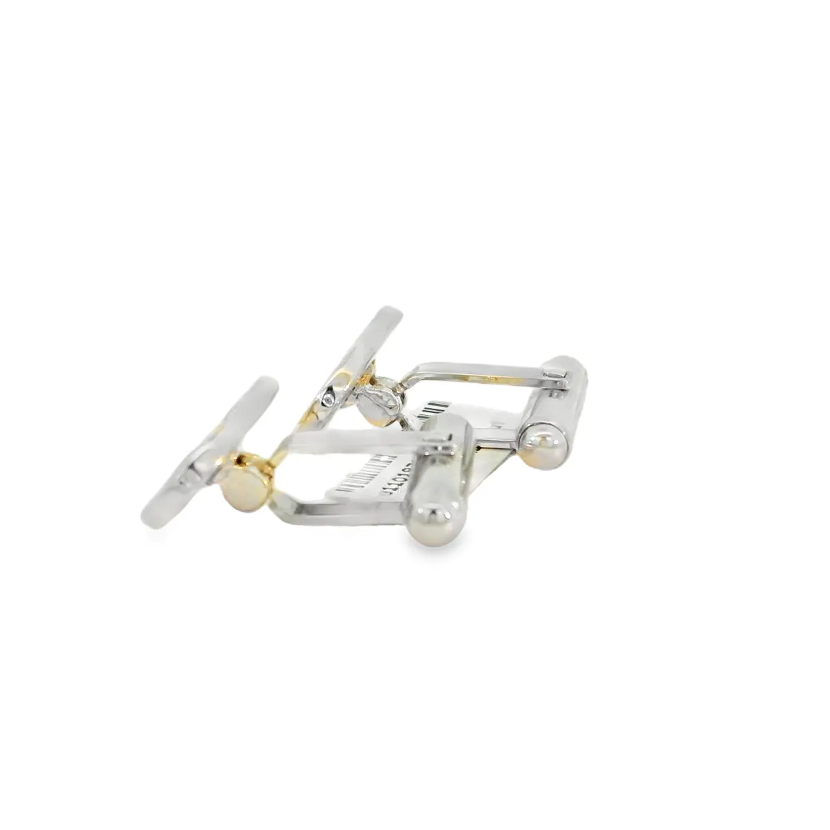 Elegant Silver Cufflinks with Ruby Accents