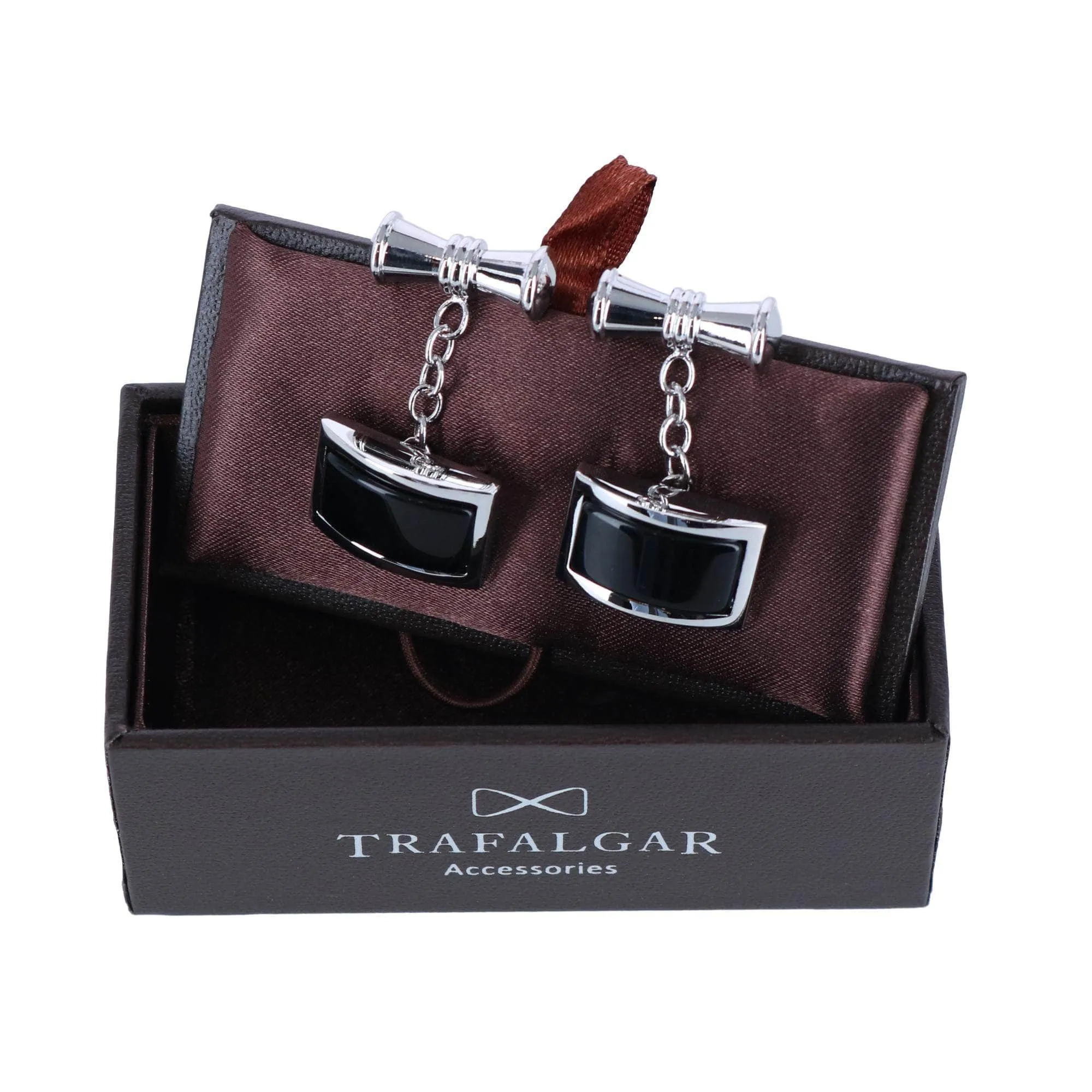 Esteban the Black Agate Cufflinks (1 Pair)