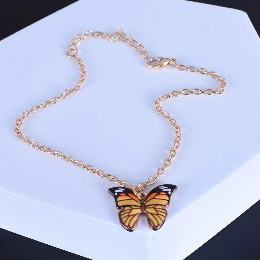 Fantasy Butterfly Pendant Anklet Bracelet