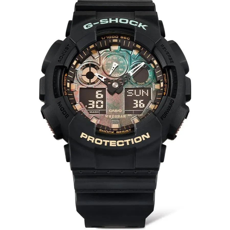 G-Shock GA-100 Series - Black & Rust Duo Watch - GA100RC-1A
