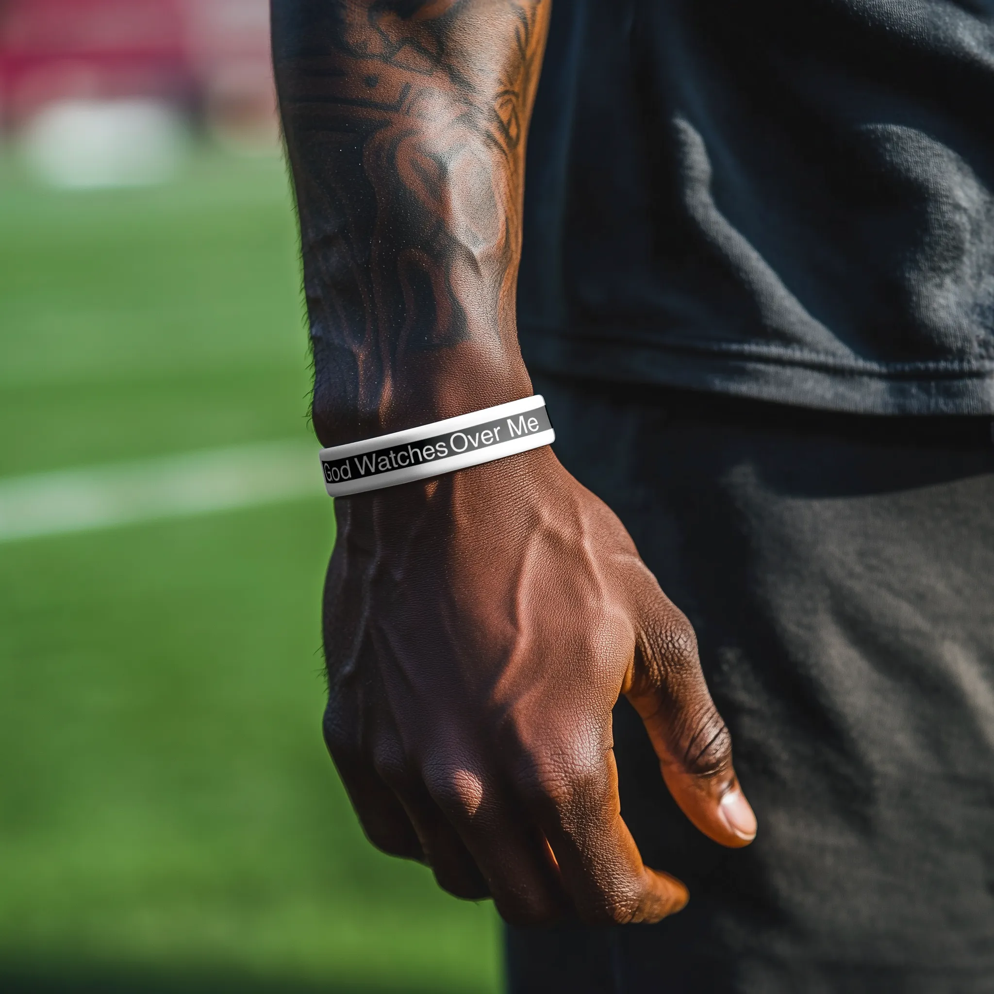 God Watches Over Me Motivational Wristband
