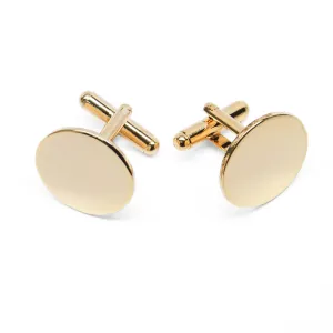 Gold Round Cufflinks