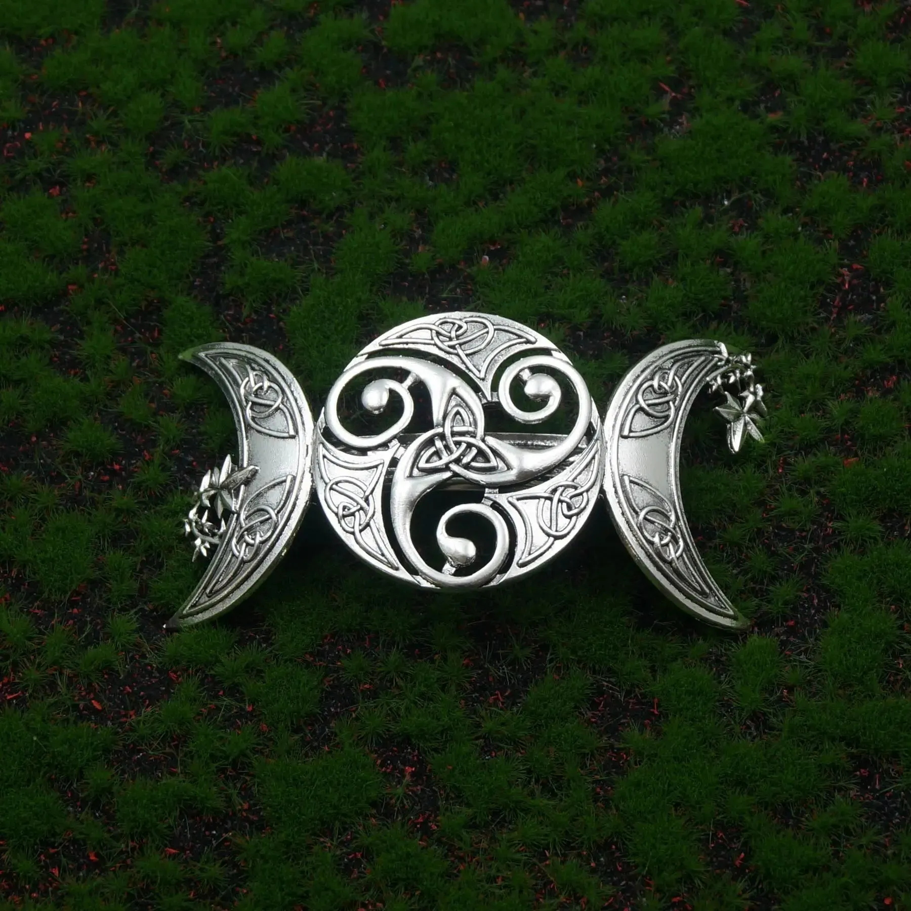 Gothic Witch Celtic Knot Moon Hairpin