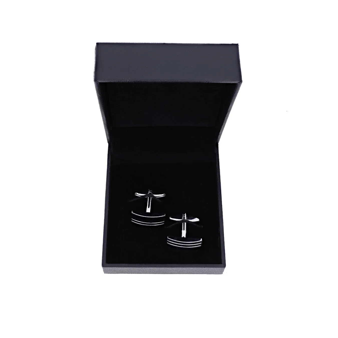 Grooved Rectangle Cufflinks