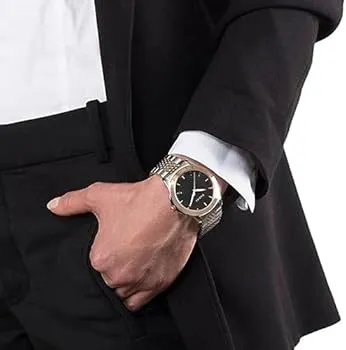 Gucci G Timeless Black Dial Two Tone Steel Strap Watch For Men - YA126410