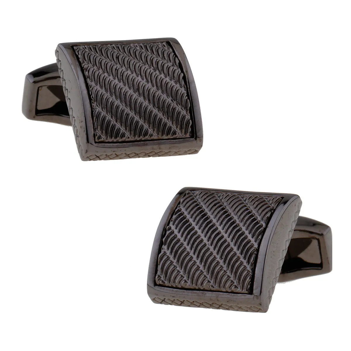 Gunmetal Wave Cufflinks