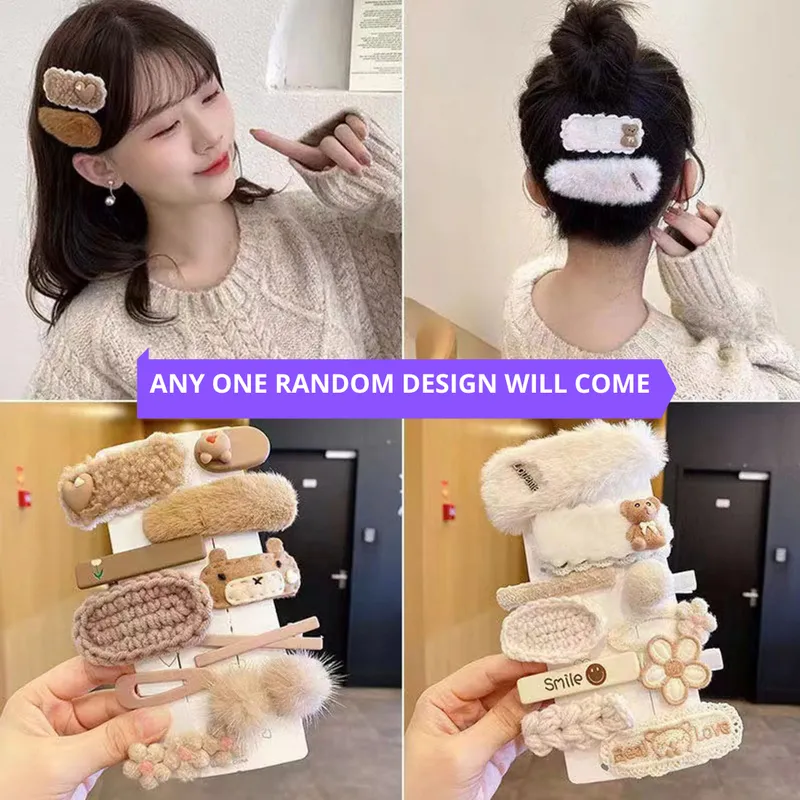 Hairpin Simple Side Bangs Clip Cartoon Barrettes Alligator Bobby Pins Handmade Headwear Cute Hair Accessories Gifts for Kids Teens Women (Pack of 1, Random Design)