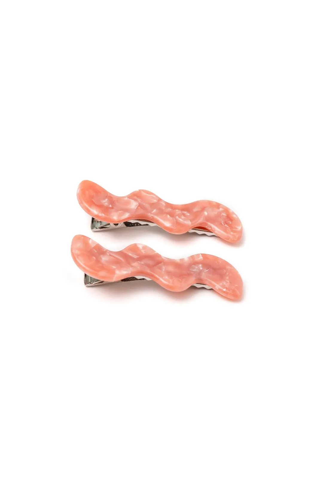Hazel Blues® |  Wavy Clip Set Pink Pearl