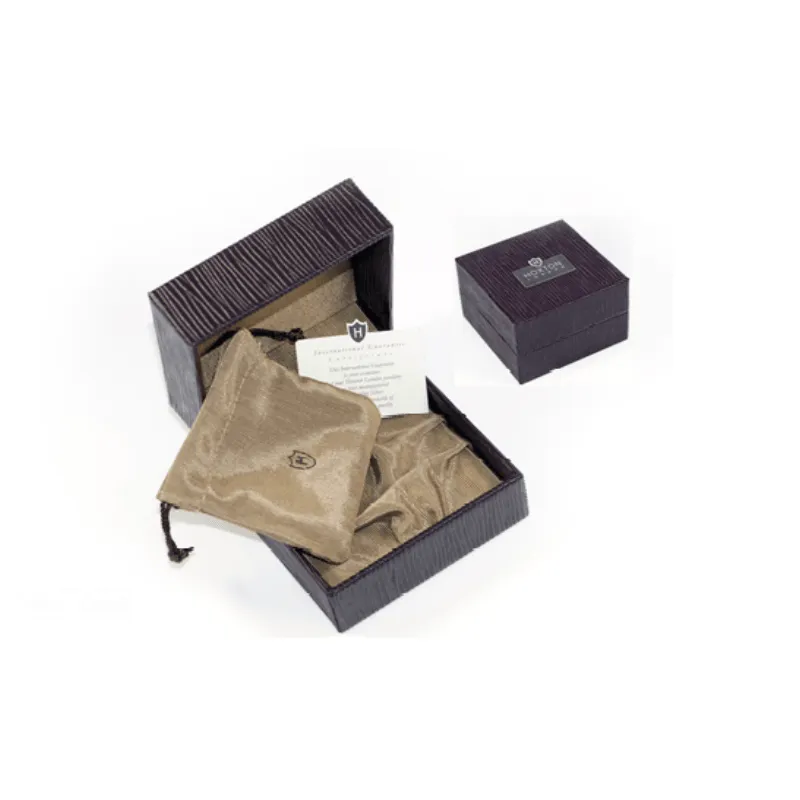 Hoxton London Men's Sterling Silver Ebony Wood Oval Cufflinks