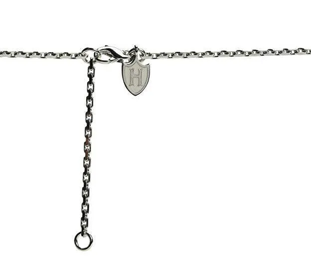 Hoxton London Mens Sterling Silver Striped Cross Adjustable Necklace