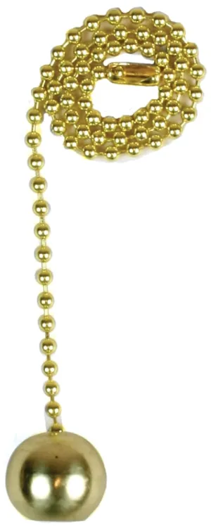Jandorf 60314 Pull Chain, 12 in L Chain, Solid Brass :CD: QUANTITY: 1