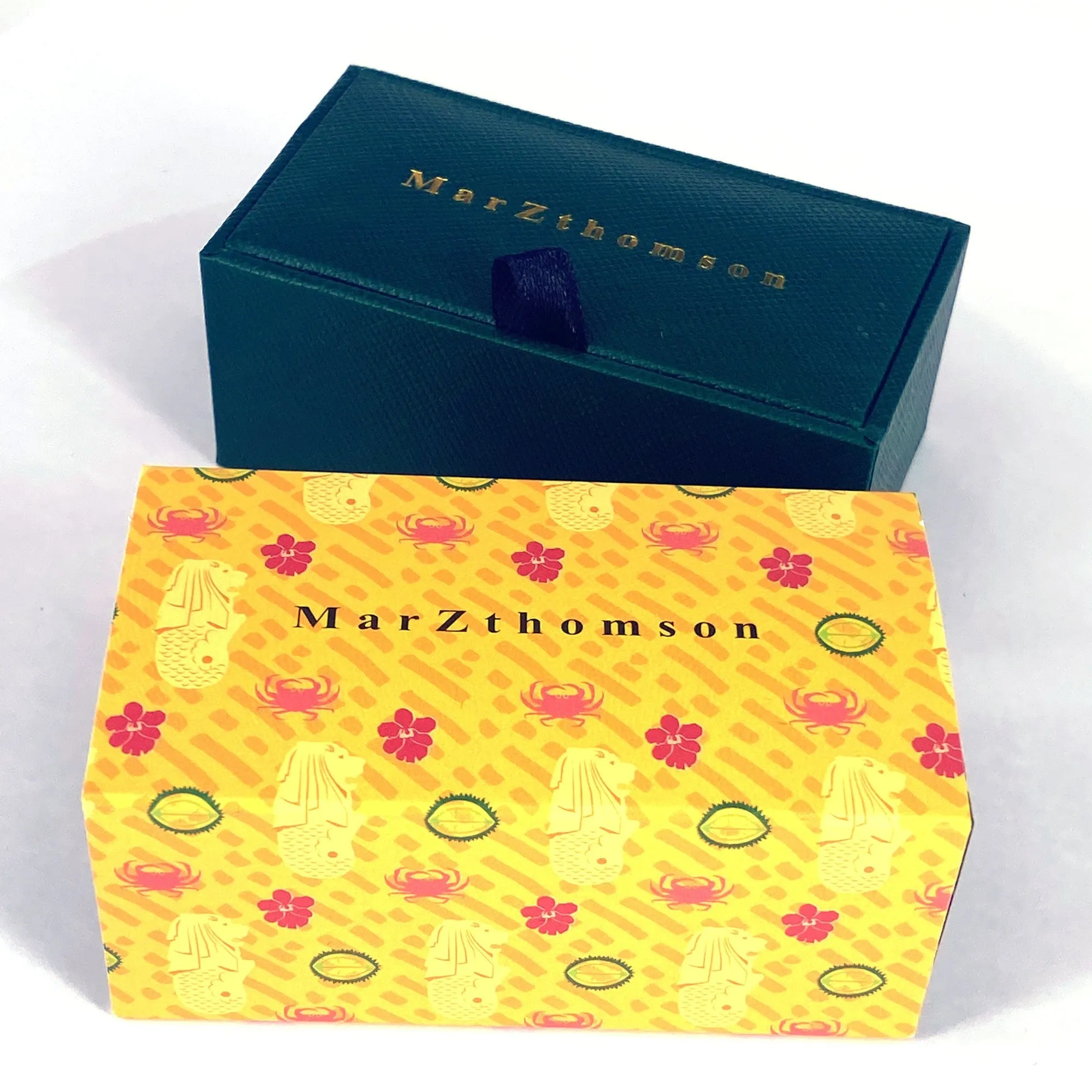 Jing Mask or Chinese Opera mask  Yellow Cufflinks (Online Exclusive)