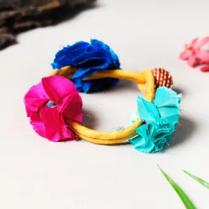 Jugaad Handmade Silk Flower Anklet