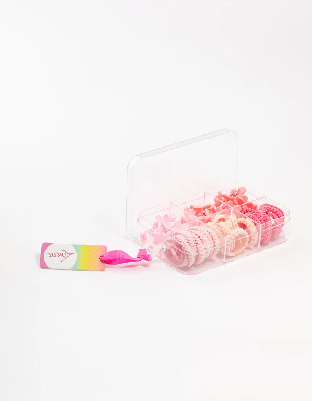 Kids Mixed Pink Hair Ties & Clips Pack