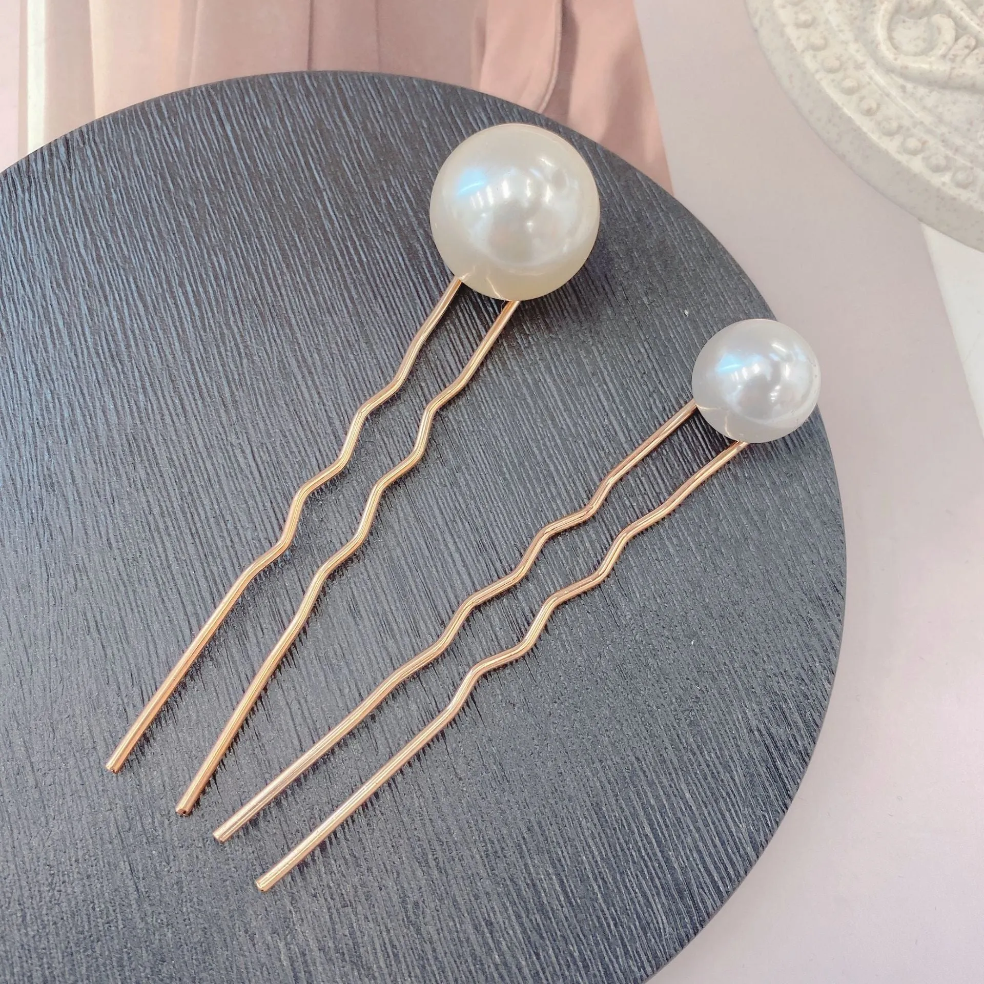 Korean Pearl U Hairpins
