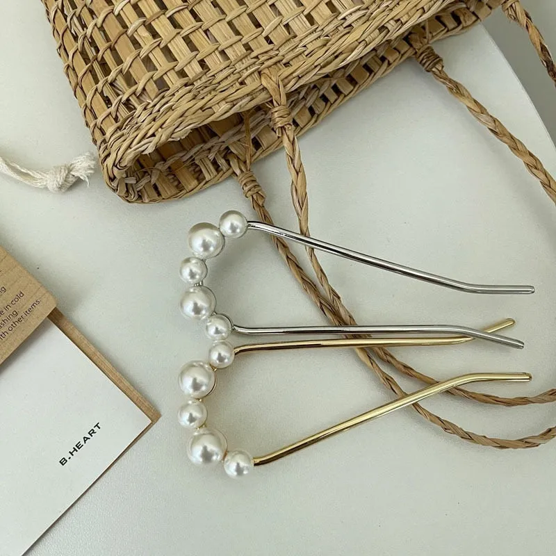 Korean Pearl U Hairpins